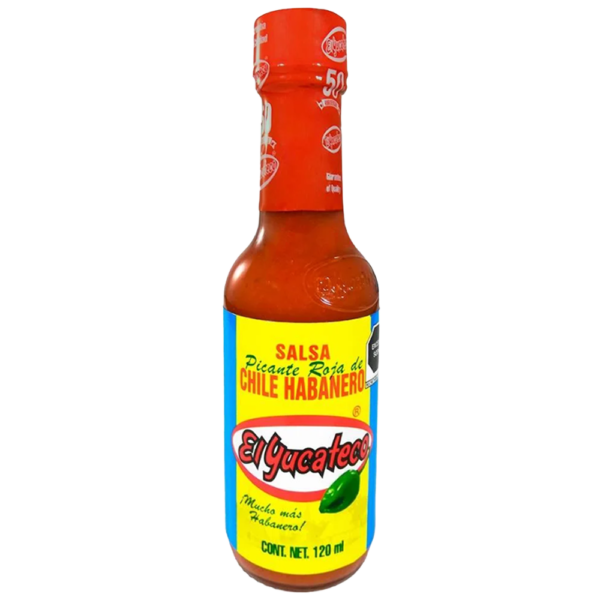 EL YUCATECO SALSA PICANTE ROJA DE CHILE HABANERO 120G