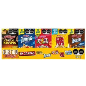 KELLOGGS 10 CAJITAS CEREAL SURTIDO 311G.