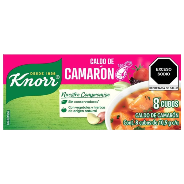 KNORR CALDO DE CAMARON 8 CUBOS DE 10.5G