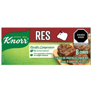 KNORR CALDO DE VETEGALES SABOR RES 8 CUBOS DE 10,5G