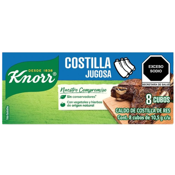 KNORR COSTILLA JUGOSA 8 CUBOS DE 10,5G