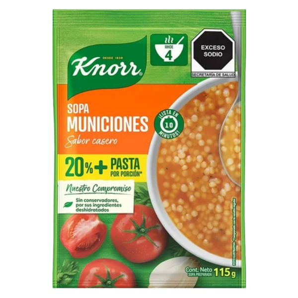 KNORR SOPA MUNICIONES 115G