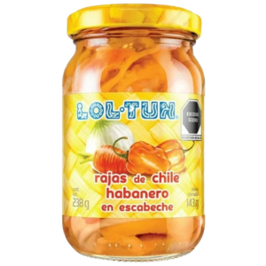 LOLTUN RAJAS DE CHILE HABANERO EN ESCABECHE 238G