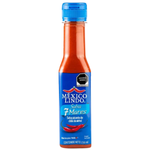 MEXICO LINDO SALSA 7 MARES SALSA PICANTE DE CHILE DE ARBOL 150ML