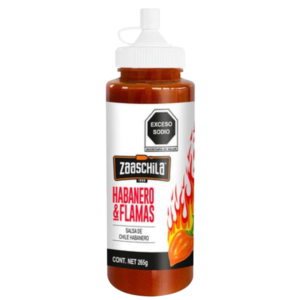 ZAASCHILA HABANERO Y FLAMAS SALSA DE CHILE HABANERO 265G