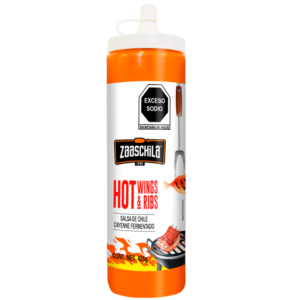 ZAASCHILA HOT WINGS & RIBS SALSA DE CHILE CAYENNE FERMETADO 425G
