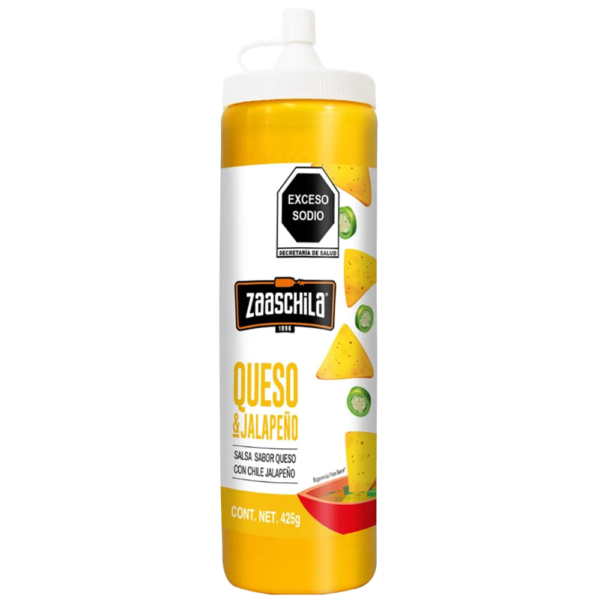 ZAASCHILA QUESO Y JALAPEÑO SALSA SABOR QUESO 425G