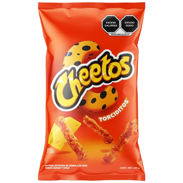CHEETOS TORCIDITOS SABOR QUESO Y CHILE 240G