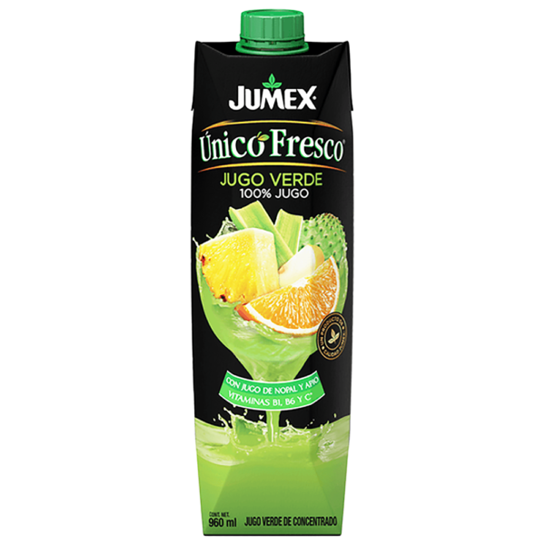 JUMEX UNICO FRESCO JUGO VERDE CON JUGO DE NOPAL Y APIO 960ML